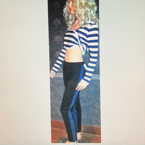 Victoria's Secret Black Ponte Tuxedo Leggings L - Picture 1 of 4